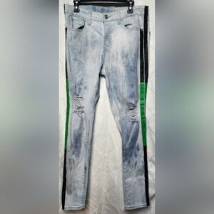Rue21 34 X 32 Supreme Flex Men's Light Blue Distressed Jeans